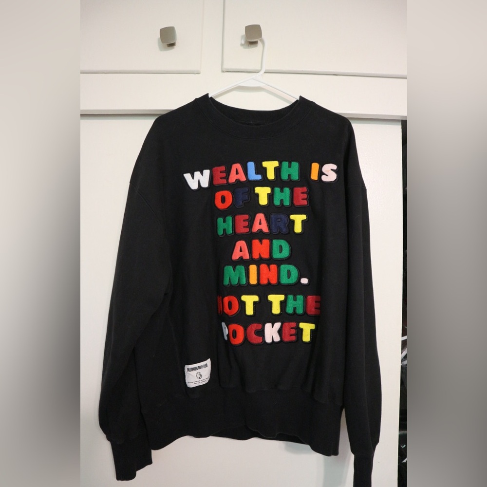 Billionaire Boys Club Black Crewneck with Colorful Text